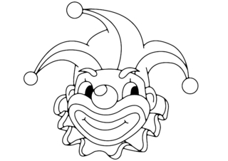 Payaso 07 - Coloreables de circo - Coloreables - 10doigts.com