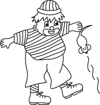 Payaso 10 - Coloreables de circo - Coloreables - 10doigts.com