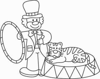 Payaso 14 - Coloreables de circo - Coloreables - 10doigts.com