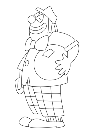 Payaso 24 - Coloreables de circo - Coloreables - 10doigts.com