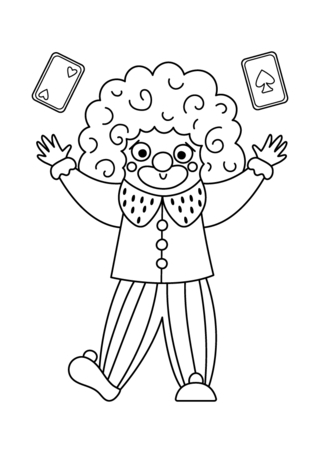 Payaso 27 - Coloreables de circo - Coloreables - 10doigts.com