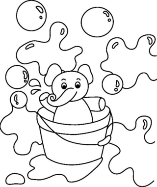 Elefante 01 - Coloreables de circo - Coloreables - 10doigts.com