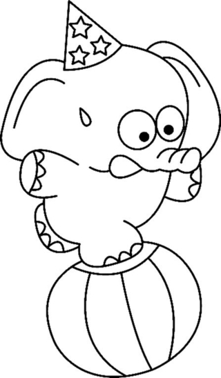 Elefante 03 - Coloreables de circo - Coloreables - 10doigts.com