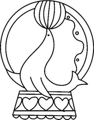 Oso marino 03 - Coloreables de circo - Coloreables - 10doigts.com