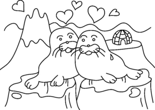 Foca 02 - Coloreables de circo - Coloreables - 10doigts.com