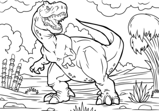 Dinosaurs10 - Dinosaur Coloring Pages - Coloring book - 10doigts.com