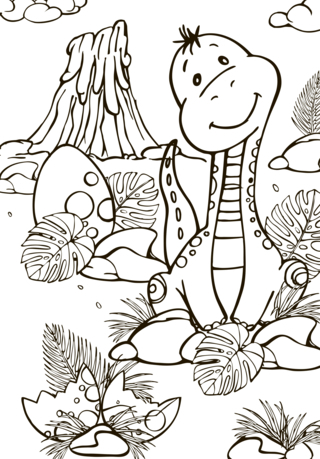 Dinausores12 - Dinosaur Coloring Pages - Coloring book - 10doigts.com