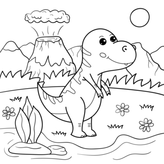 Dinosaurs14 - Dinosaur Coloring Pages - Coloring book - 10doigts.com
