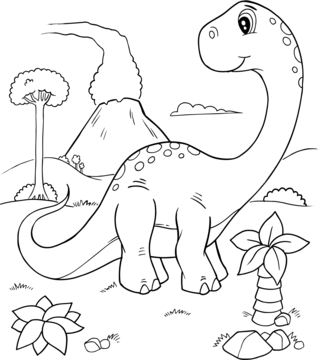 Dinosaurs3 - Dinosaur Coloring Pages - Coloring book - 10doigts.com