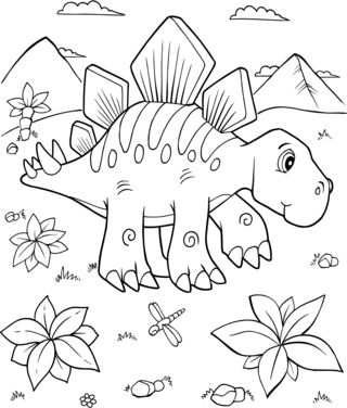 Dinausores4 - Dinosaur Coloring Pages - Coloring book - 10doigts.com