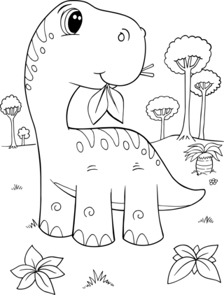 Dinosaurs6 - Dinosaur Coloring Pages - Coloring book - 10doigts.com