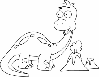 Dinosaur 01 - Dinosaur Coloring Pages - Coloring book - 10doigts.com