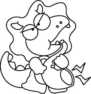 Dinosaur 05 - Dinosaur Coloring Pages - Coloring book - 10doigts.com