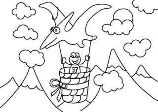 Dinosaur 07 - Dinosaur Coloring Pages - Coloring book - 10doigts.com