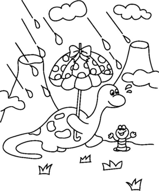 Dinosaur 08 - Dinosaur Coloring Pages - Coloring book - 10doigts.com