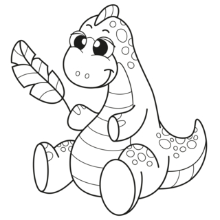 Dinosaur 15 - Dinosaur Coloring Pages - Coloring book - 10doigts.com