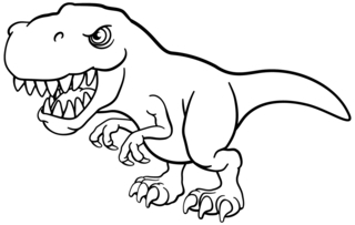Dinosaur 20 - Dinosaur Coloring Pages - Coloring book - 10doigts.com