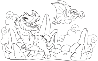 Dinosaur 29 - Dinosaur Coloring Pages - Coloring book - 10doigts.com
