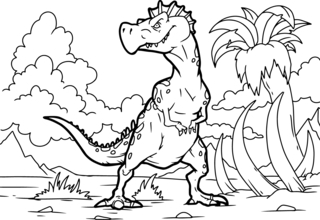 Dinosaur 31 - Dinosaur Coloring Pages - Coloring book - 10doigts.com