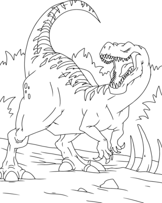 Dinosaur 32 - Dinosaur Coloring Pages - Coloring book - 10doigts.com