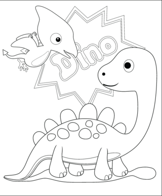 Dinosaur 33 - Dinosaur Coloring Pages - Coloring book - 10doigts.com