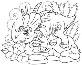 Dinosaur 35 - Dinosaur Coloring Pages - Coloring book - 10doigts.com