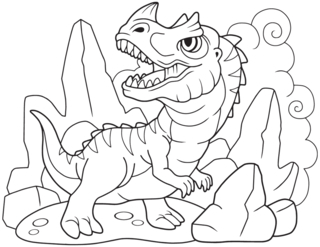 Dinosaur 37 - Dinosaur Coloring Pages - Coloring book - 10doigts.com