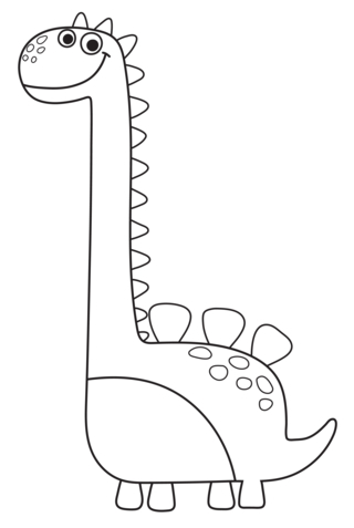 Dinosaur 44 - Dinosaur Coloring Pages - Coloring book - 10doigts.com