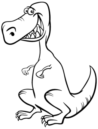 Dinosaur 45 - Dinosaur Coloring Pages - Coloring book - 10doigts.com