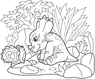 Dinosaur 46 - Dinosaur Coloring Pages - Coloring book - 10doigts.com