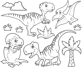 Dinosaur 56 - Dinosaur Coloring Pages - Coloring book - 10doigts.com