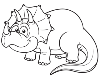 Dinosaur 62 - Dinosaur Coloring Pages - Coloring book - 10doigts.com