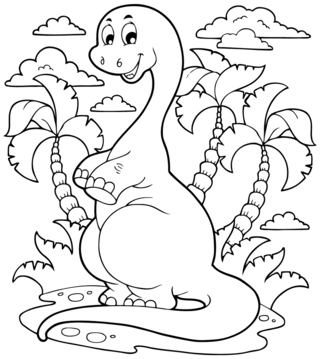 Dinosaur 63 - Dinosaur Coloring Pages - Coloring book - 10doigts.com