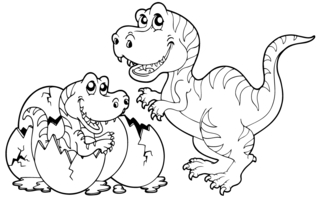 Dinosaur 65 - Dinosaur Coloring Pages - Coloring book - 10doigts.com