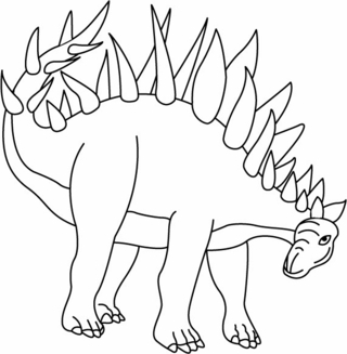 Kentrosaurus - Dinosaur Coloring Pages - Coloring book - 10doigts.com