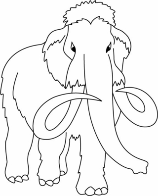 Mammoth - Dinosaur Coloring Pages - Coloring book - 10doigts.com