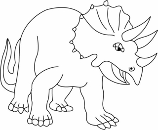 Triceratops - Dinosaur Coloring Pages - Coloring book - 10doigts.com