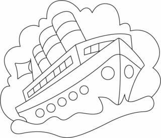 Barco 06 - Coloreados variados - Coloreables - 10doigts.com