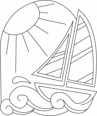 Barco 08 - Coloreados variados - Coloreables - 10doigts.com