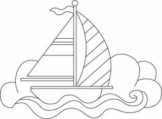 Barco 12 - Coloreados variados - Coloreables - 10doigts.com