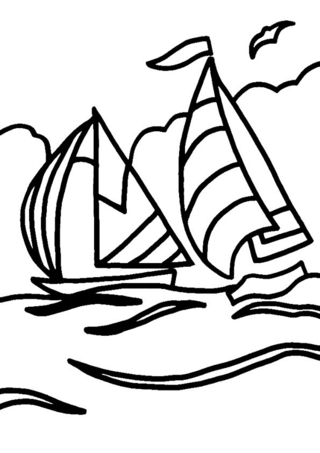 Barco 15 - Coloreados variados - Coloreables - 10doigts.com