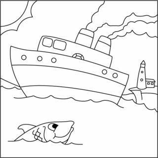 Barco 16 - Coloreados variados - Coloreables - 10doigts.com