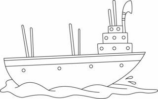 Barco 17 - Coloreados variados - Coloreables - 10doigts.com
