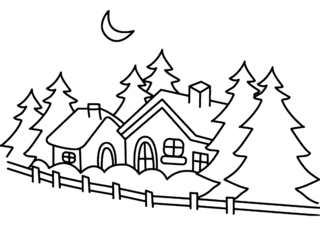 Chalet 01 - Coloreados variados - Coloreables - 10doigts.com