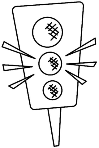 Semáforo 01 - Coloreados variados - Coloreables - 10doigts.com