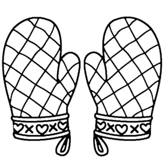 Guantes de cocina 01 - Coloreados variados - Coloreables - 10doigts.com