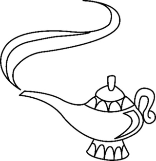 Lámpara de genio 02 - Coloreados variados - Coloreables - 10doigts.com