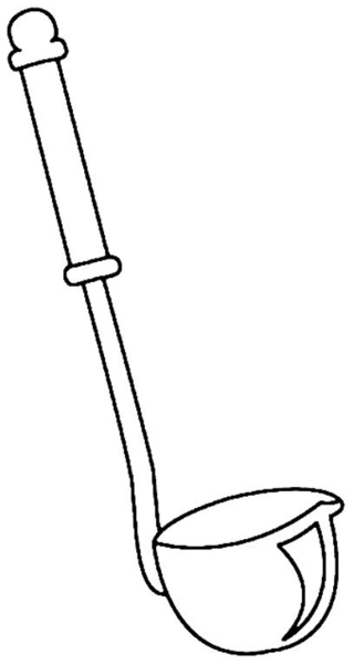 Cucharón 01 - Coloreados variados - Coloreables - 10doigts.com