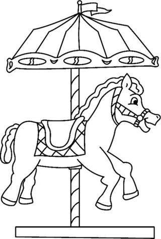 Carrusel 01 - Coloreados variados - Coloreables - 10doigts.com