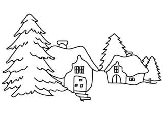 Montaña 01 - Coloreados variados - Coloreables - 10doigts.com